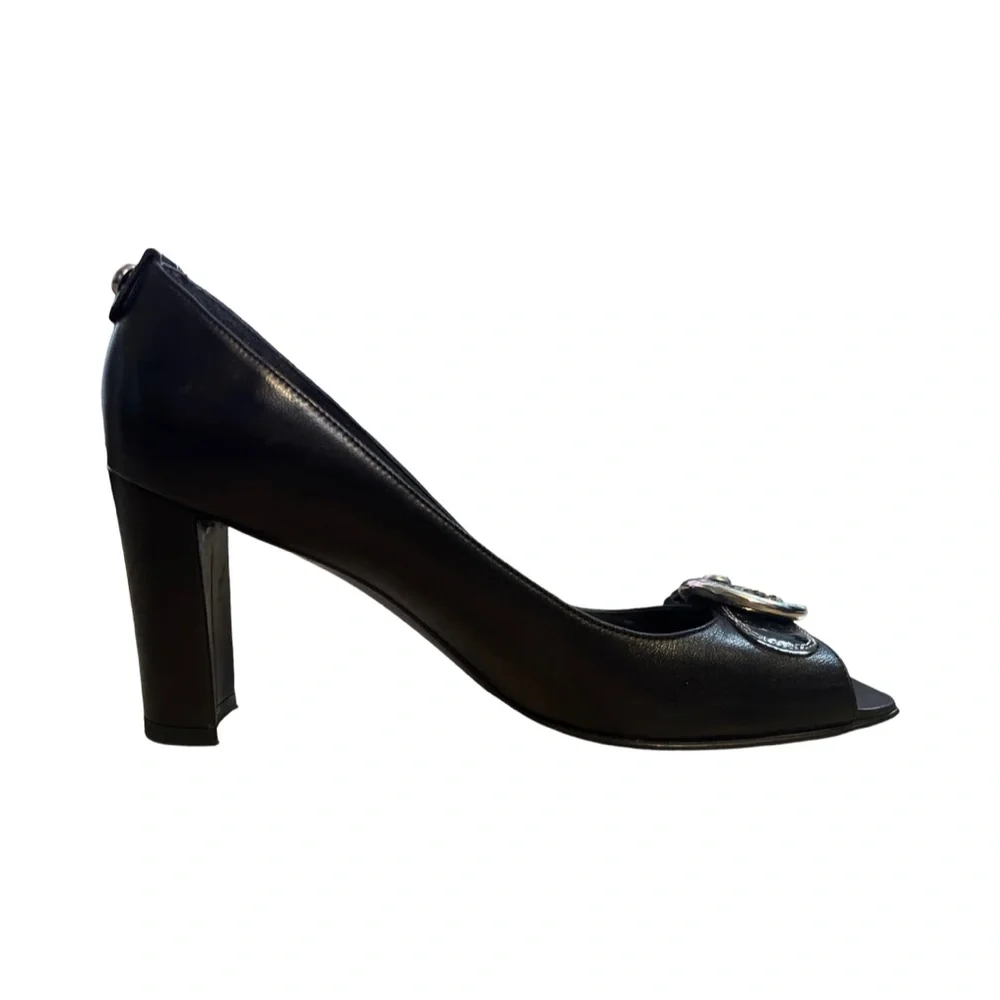 STUART WEITZMAN black Nappa heels - 9.5 - Picture 3 of 6